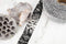 Black and Gray Snake Print Brushed Knit Bias Tape 1.25 inches width x 34 yards